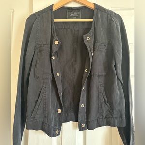 Lucky Brand navy blue denim jacket with snaps